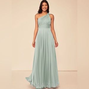 Azazie Charlize Bridesmaid Dress in Agave